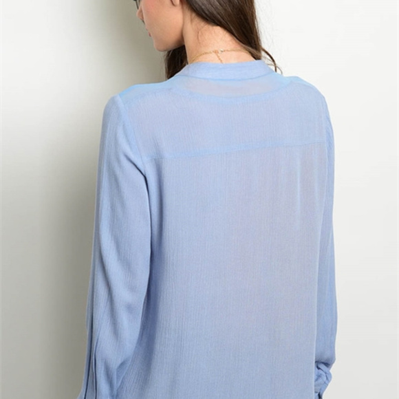 INDIGO BLACK LONGSLEEVE TOP - Picture 4 of 6